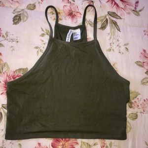 Army Green H&M Crop Top